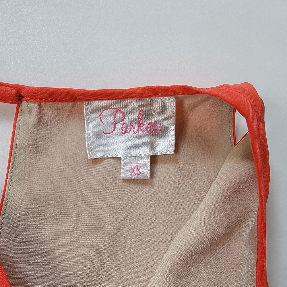 Parker Crosby Color Block Keyhole Silk Dress - image 6